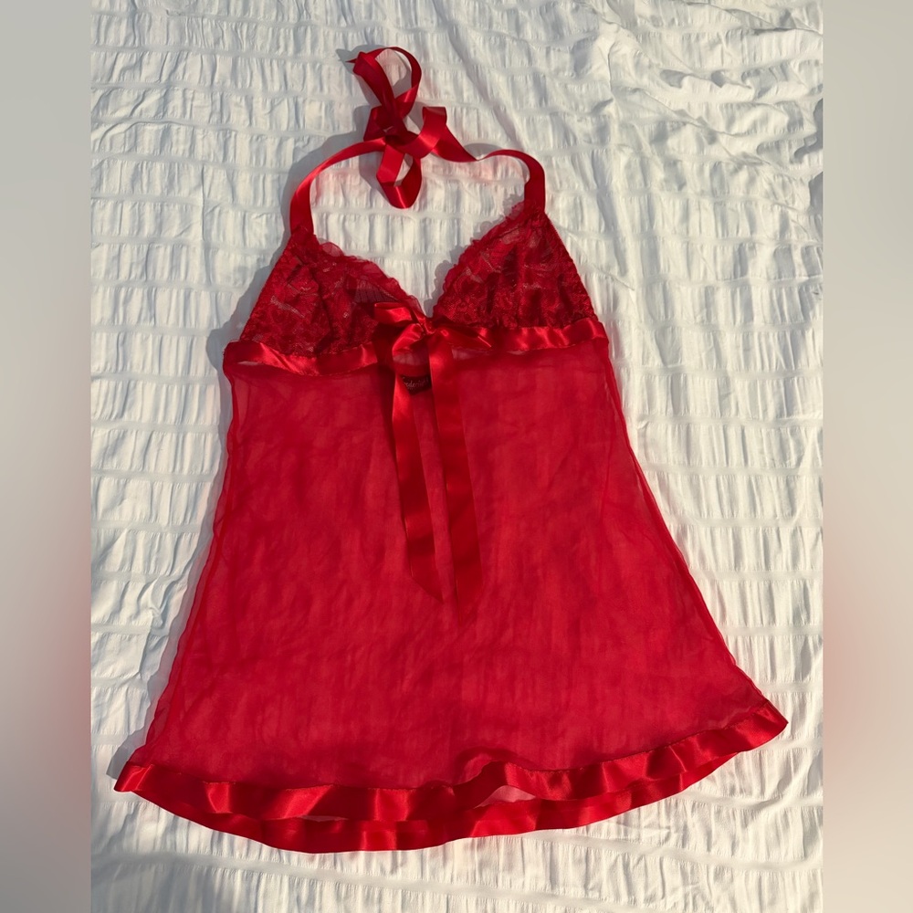 Frederick's of Hollywood Red Sheer Chemise
